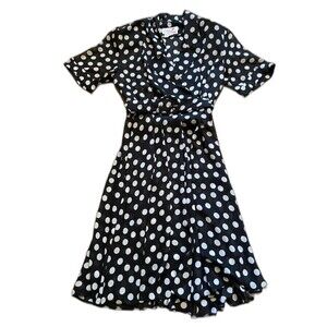 Vintage Chicago dress Rockabilly 10 Retro Caron Petite Polka dot